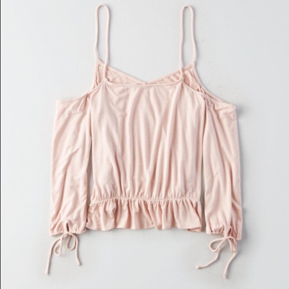 American Eagle Outfitters Tops - Drop Shoulder Tie-Sleeve Blouse